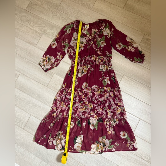 Fig & flower Floral marron Maxi Dress size L - Picture 12 of 16